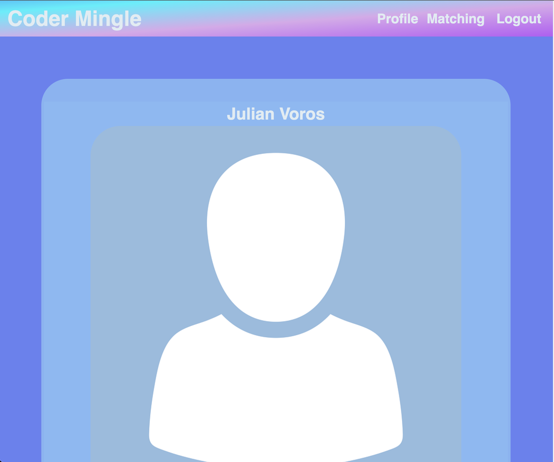 Screenshot of Coder Mingle Dating site
